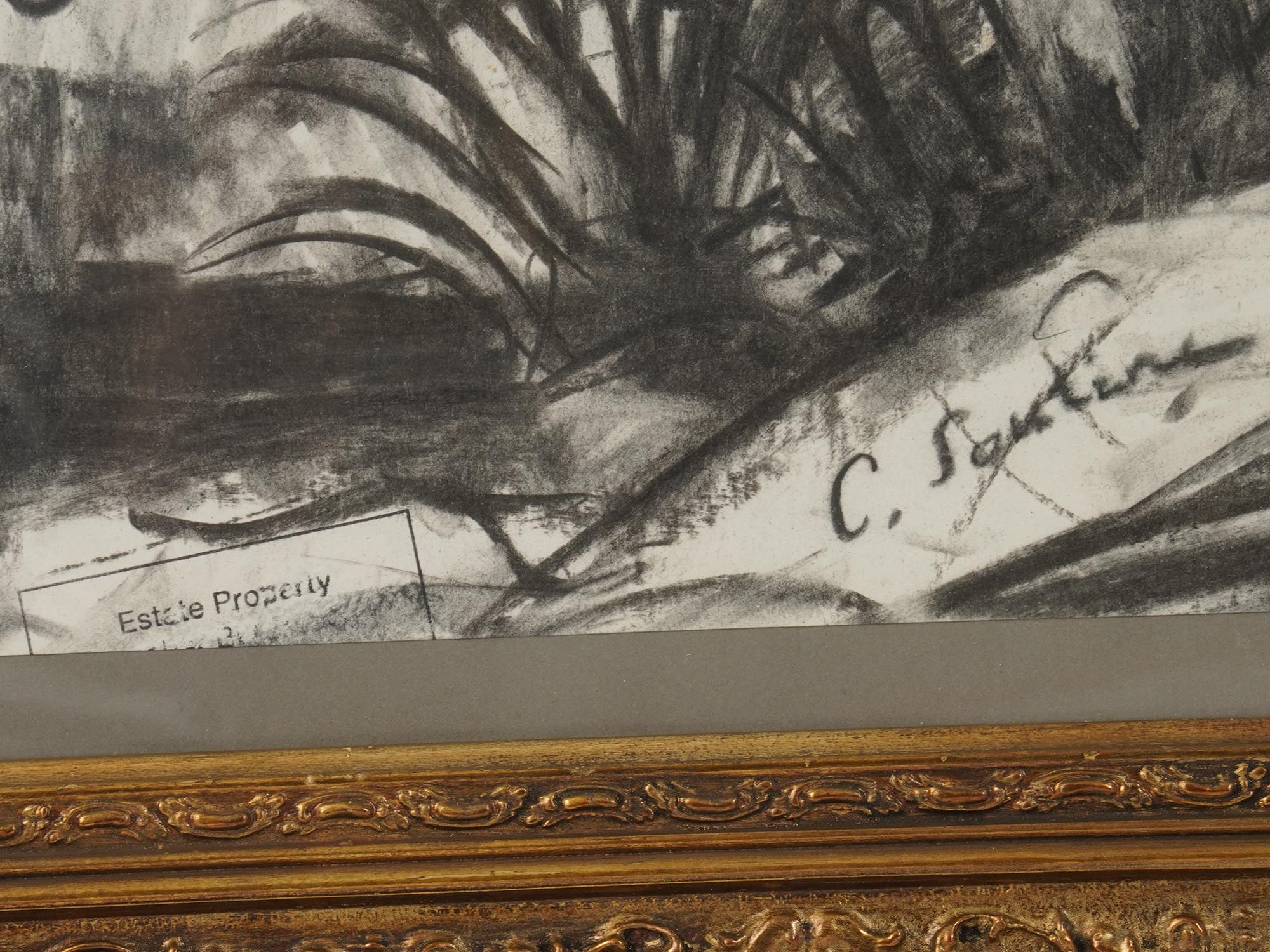 RUSSIAN FRENCH CHARCOAL PAINTING BY CHAIM SOUTINE PIC-6